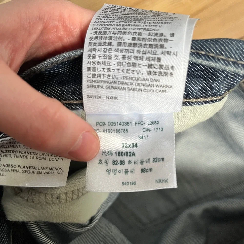 Levis 514 Straight Fit Mens Jeans 32x34 Medium Blue Wash Denim‎ casual comfort